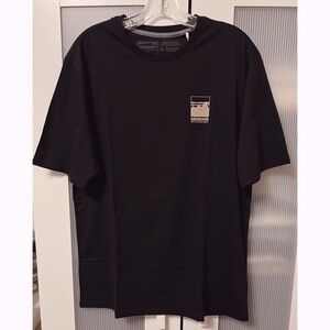 NWT Patagonia Men Alpine Icon Regenerative Organic Cotton Tee Tshirt Black